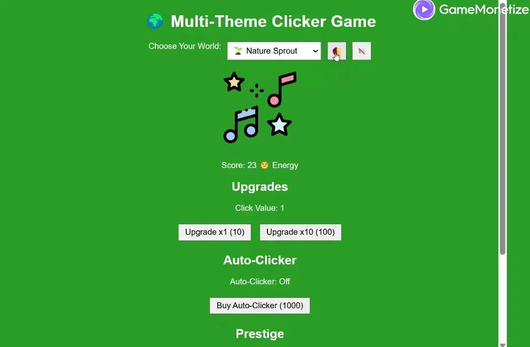 Multi-Theme Clicker Game cover